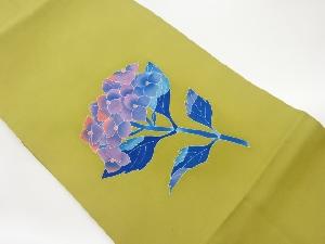 作家物　塩瀬紫陽花模様名古屋帯